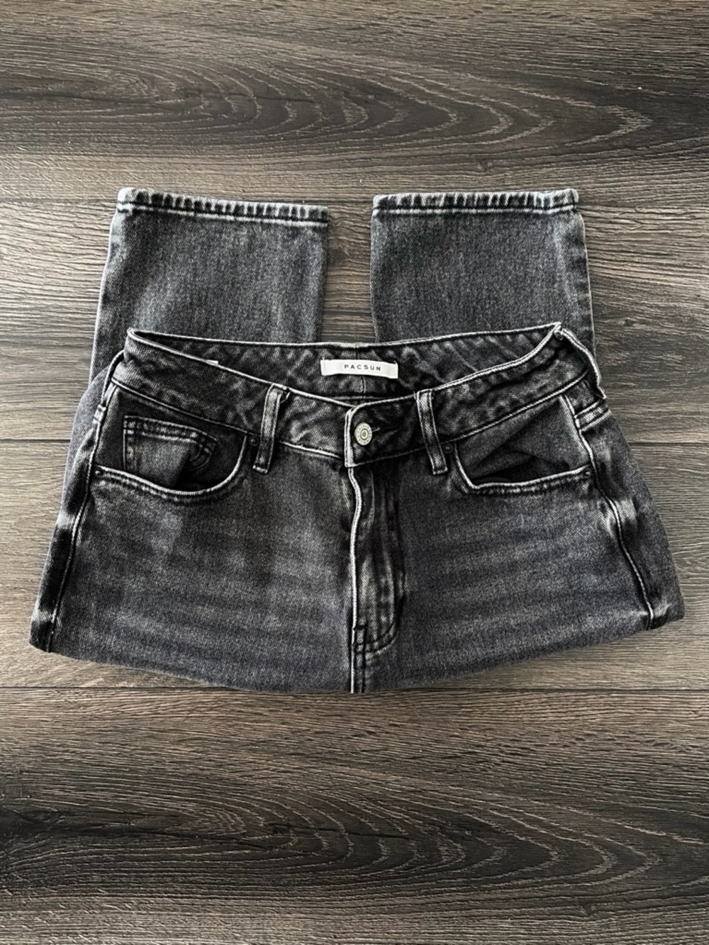 PacSun Black Mom Jeans Size 24 | High Waisted Tapered Denim